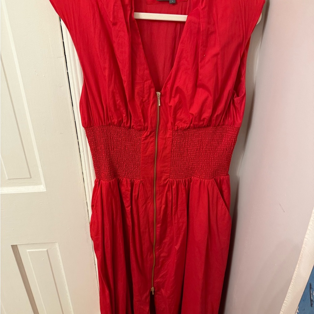 Anthropologie Vibrant Red Maxi Dress